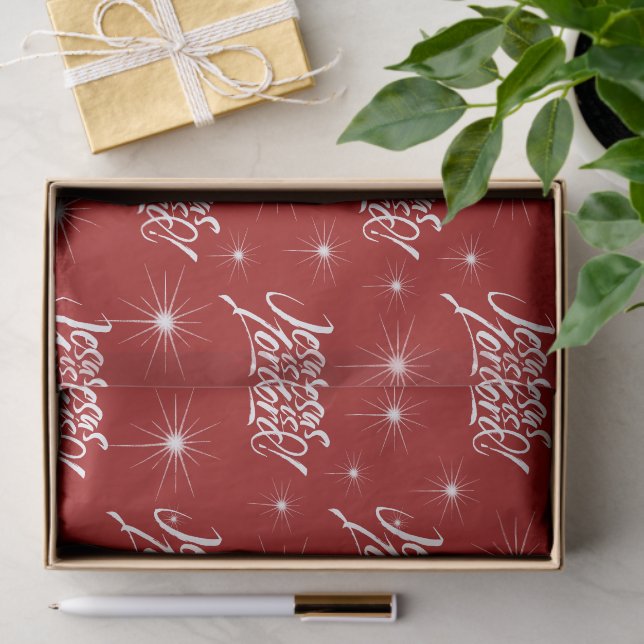 Papel De Seda Jesús es el Señor Navidades Religiosos Cristianos  (Regalo )
