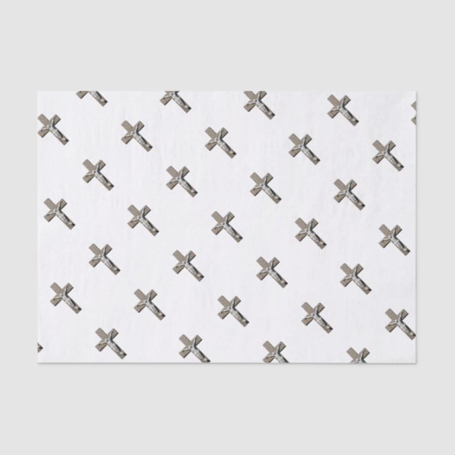 Papel De Seda Jesuschrist en una escultura cruzada (Anverso)