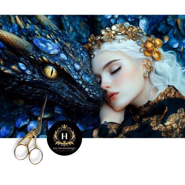 Papel De Seda Jewel Blue Dragon & Queen (Subido por el creador)
