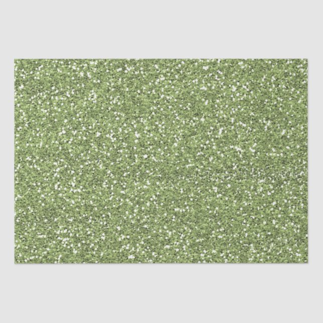 Papel De Seda Jewel Green Faux Purpurina (Anverso)