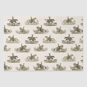 Papel De Seda Jinete de caballo elegante vintage inglés país Dam