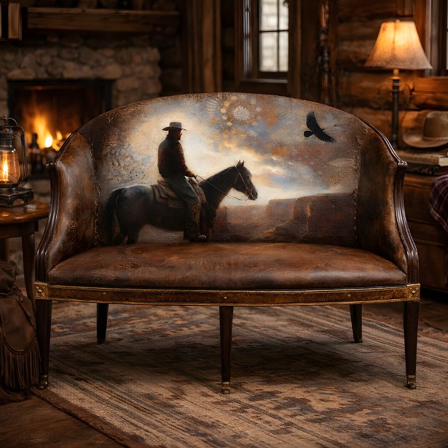 Papel De Seda Jinete del Oeste en decoupage (Western Rider Decoupage Tissue Paper Mockup)