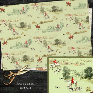 Papel De Seda Jinetes de caballos ingleses vintage elegantes con