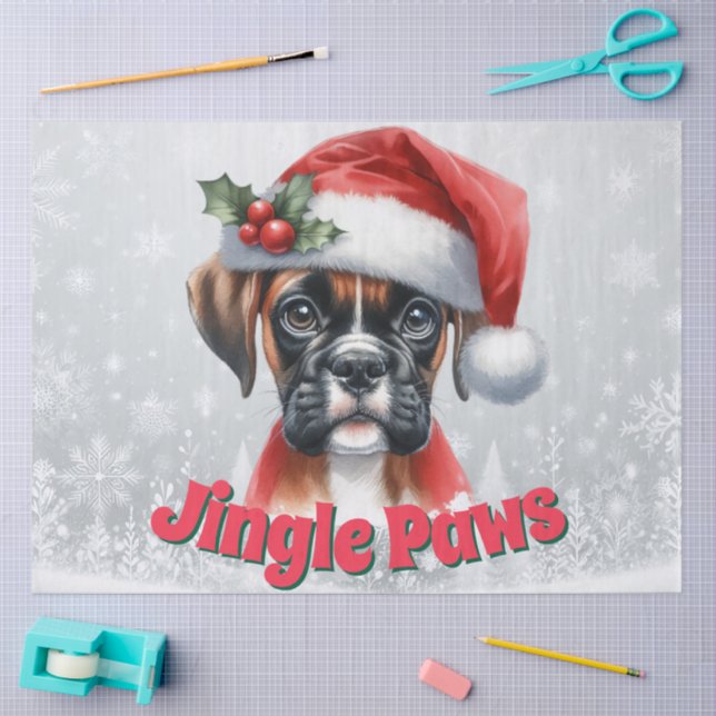 Papel De Seda Jingle Paws y Boxer Dog Joy (Artesanía)