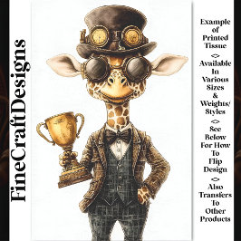 Papel De Seda Jirafa Steampunk Extravagante, Trofeo Copa AU1 Dec