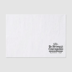 Papel De Seda Jo 1:9 Diseño de la Biblia Verse - Sé fuerte y val