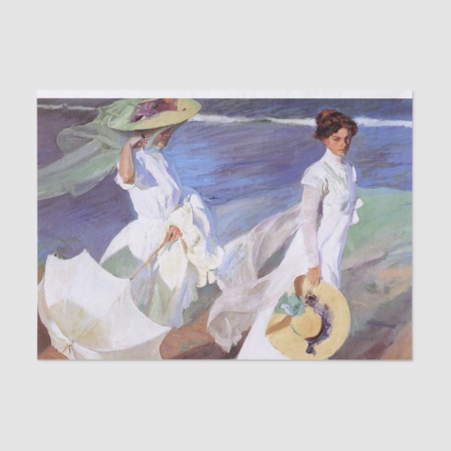 Papel De Seda Joaquin Sorolla Women Walking Beach (Anverso)