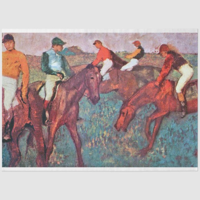 Papel De Seda Jockey y caballo, Edgar Degas (Anverso)