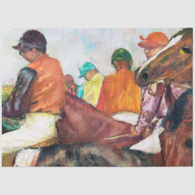 Papel De Seda Jockey y caballo, Edgar Degas (Anverso)