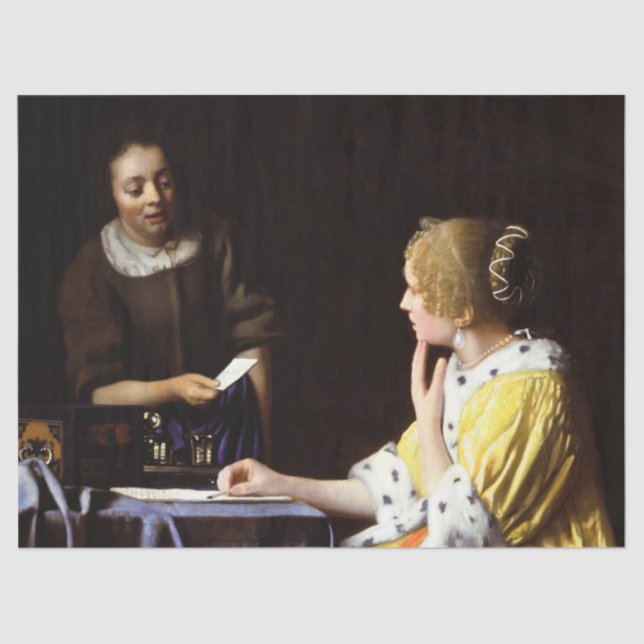 Papel De Seda Johannes Vermeer, amante y empleada doméstica (Anverso)