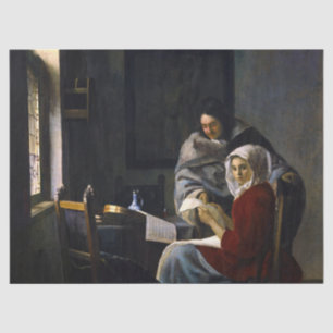 Papel De Seda Johannes Vermeer - Chica interrumpida en su música