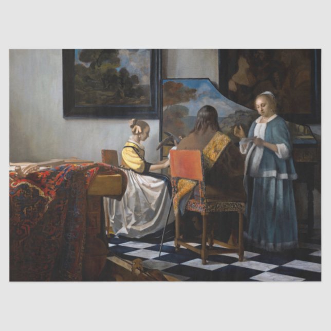 Papel De Seda Johannes Vermeer - El concierto (Anverso)