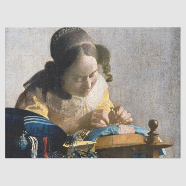 Papel De Seda Johannes Vermeer - El Lacemaker (Anverso)