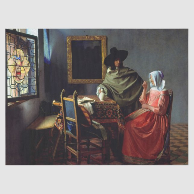 Papel De Seda Johannes Vermeer - La copa de vino (Anverso)