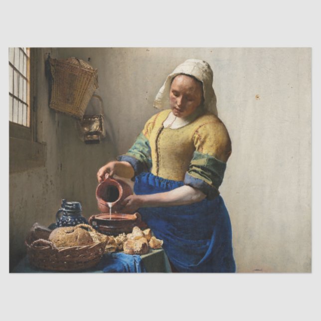 Papel De Seda Johannes Vermeer - La Milkmaid (Anverso)