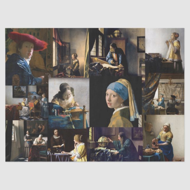 Papel De Seda Johannes Vermeer - Masterpieces Patchwork (Anverso)