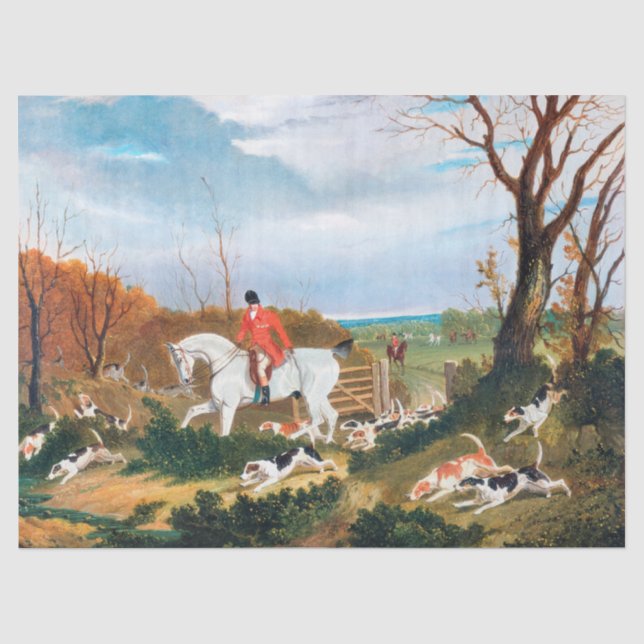 Papel De Seda John Frederick Herring | La caza de Suffolk (Anverso)