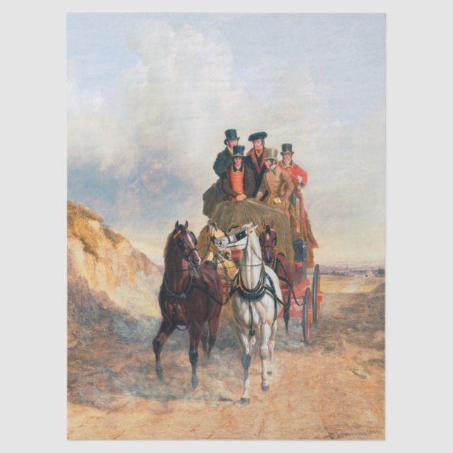 Papel De Seda John Frederick Herring | Royal Mail Coach (Anverso)