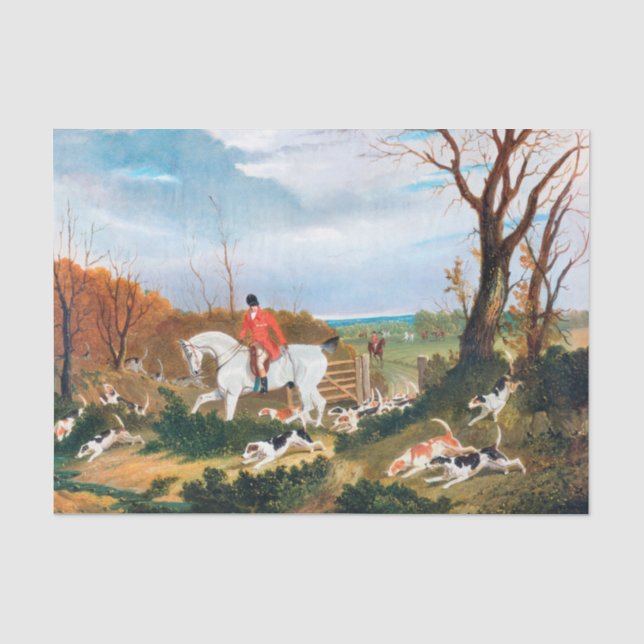 Papel De Seda John Frederick Herring Snr | La Caza De Suffolk. (Anverso)