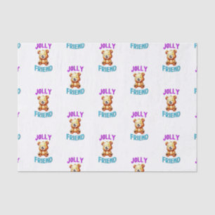 Papel De Seda Jolly Friend Pandas July lleva 30 Teddy Friendship