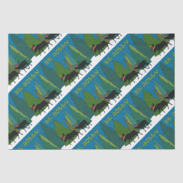 Papel De Seda Jolly Old Moose y Elk