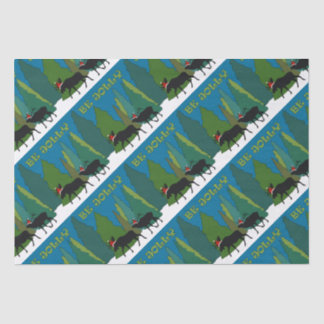 Papel De Seda Jolly Old Moose y Elk