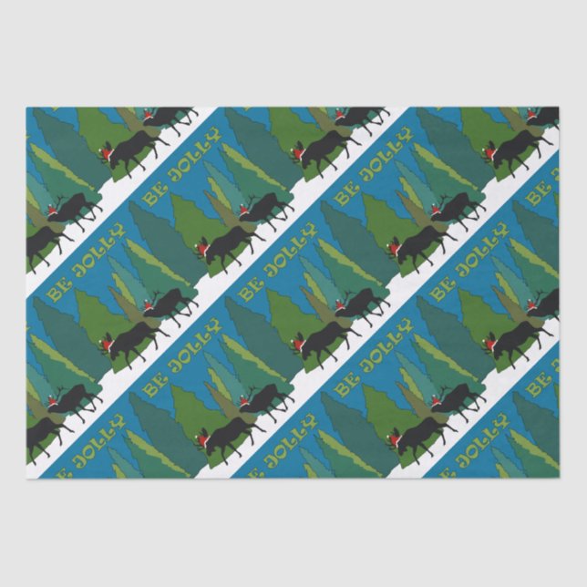 Papel De Seda Jolly Old Moose y Elk (Anverso)