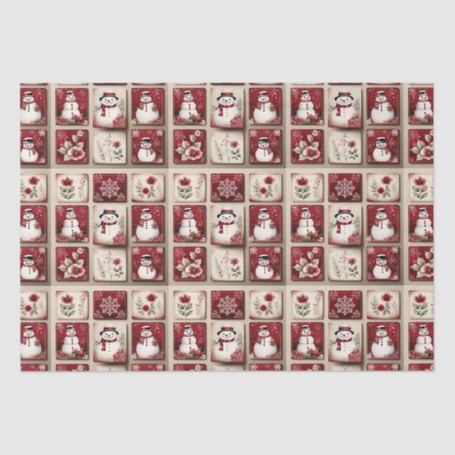 Papel De Seda Jolly Snowmen (Anverso)