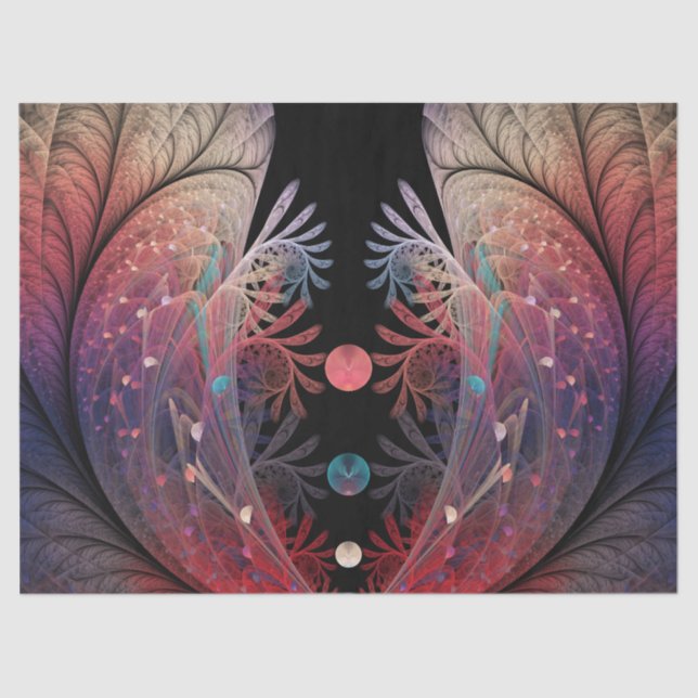 Papel De Seda Jonglage Resumen arte fractal moderno de fantasía (Anverso)