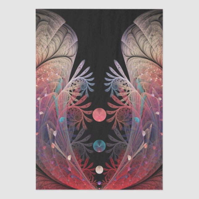 Papel De Seda Jonglage Resumen arte fractal moderno de fantasía (Anverso)