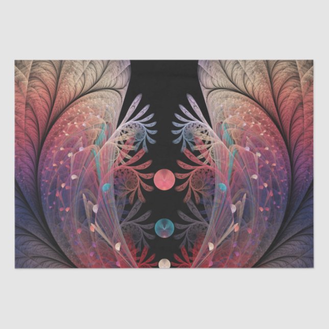 Papel De Seda Jonglage Resumen arte fractal moderno de fantasía (Anverso)