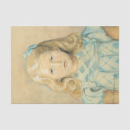 Papel De Seda Joven Chica lindo con pelo rubio