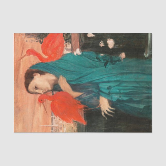Papel De Seda Joven con ibis de Edgar Degas (Anverso)