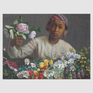 Papel De Seda Joven con peonías de Frederic Bazille