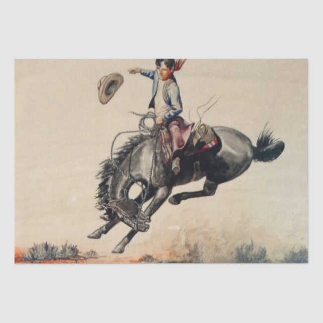 Papel De Seda “Joven Vaquero” de Will James (Anverso)