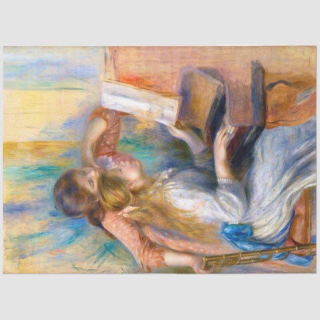 Papel De Seda Jóvenes Chicas en el piano, Renoir (Anverso)