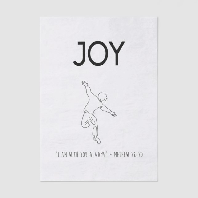 Papel De Seda Joy - I am with you always (Anverso)