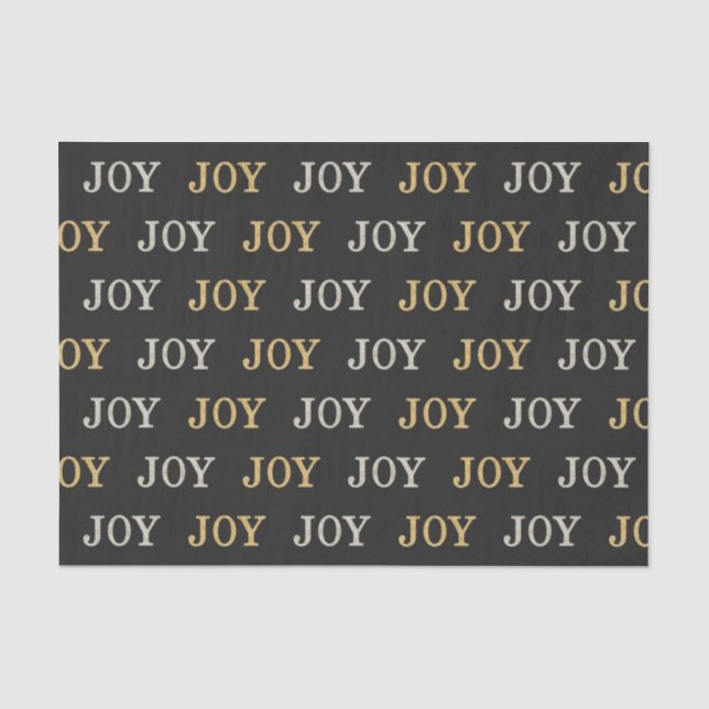 Papel De Seda JOY (purpurina de plata / oro) (Anverso)