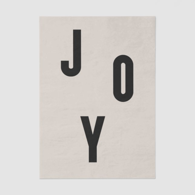Papel De Seda Joy typography (Anverso)