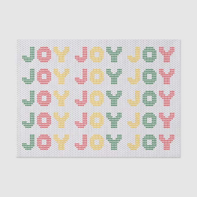 Papel De Seda Joy Typography Navidades Sweater (Anverso)