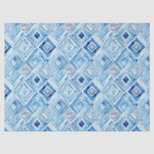 Papel De Seda Joya de Blue White Batik Square