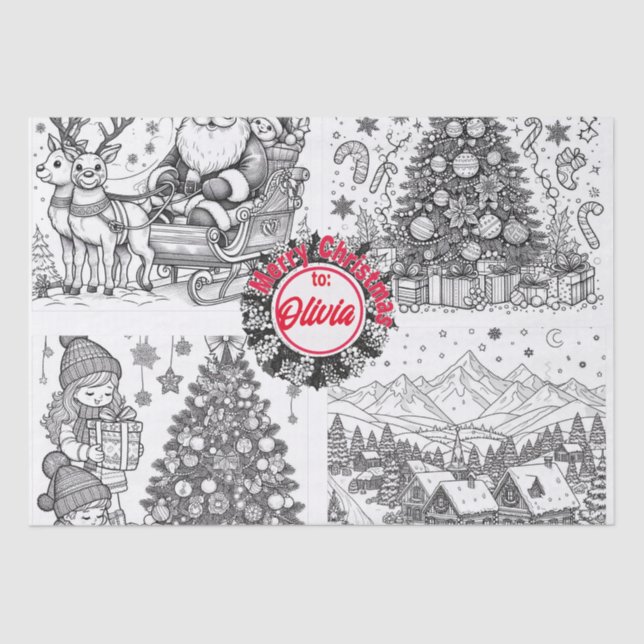 Papel De Seda Joyful Colors Christmas Wrap (Anverso)