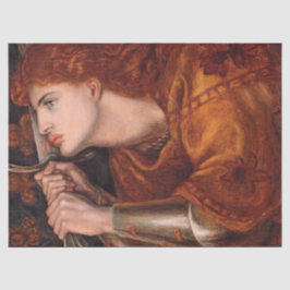 Papel De Seda Juana de Arco (retrato) (por Dante Gabriel Rossett