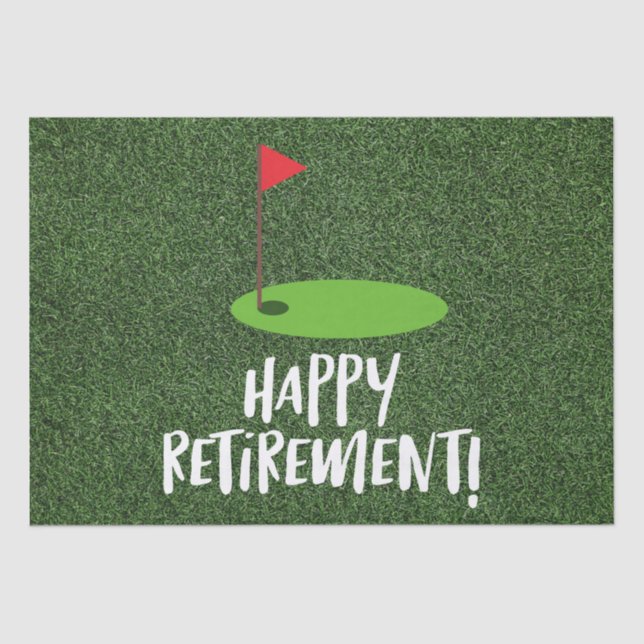 Papel De Seda Jubilación de Golf Jubilación Feliz Jubilación con (Anverso)