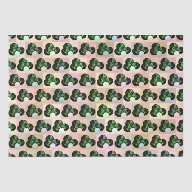 Papel De Seda Juega geométrica: bolos de césped verificados en a (Anverso)