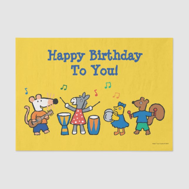 Papel De Seda Juego de Maisy y de los amigos en la banda (Anverso)