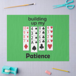 Papel De Seda Juego de Solitario Construyendo Mi Paciencia Frase