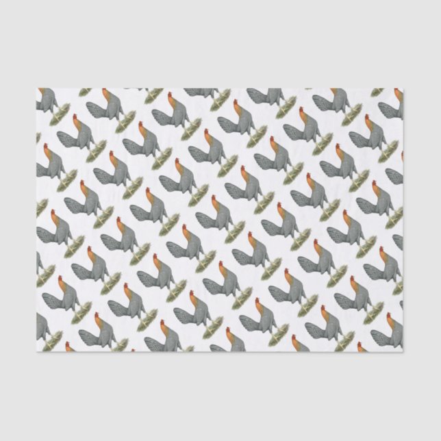 Papel De Seda Juego Hen Blue Red (Anverso)