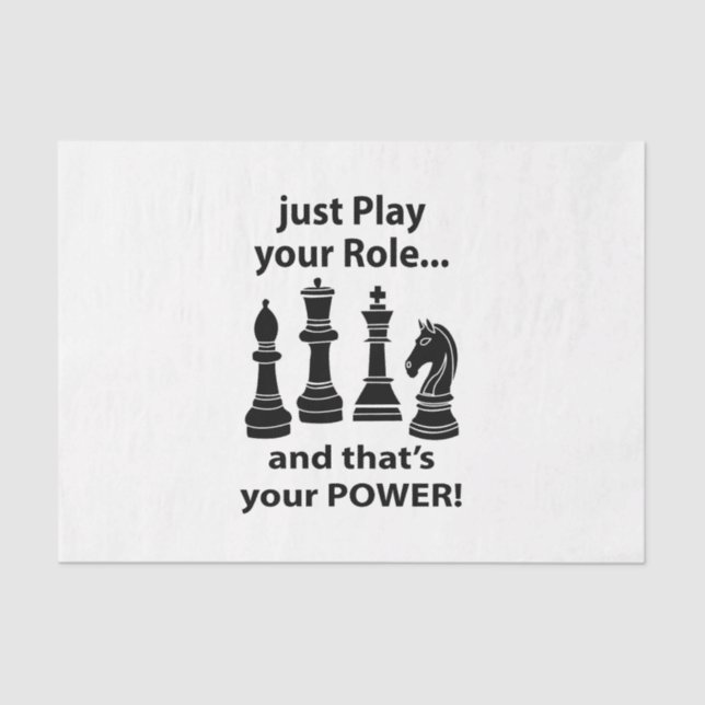 Papel De Seda Jugador de ajedrez Pieces Cumpleaños (Anverso)
