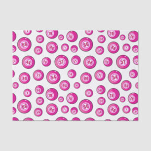 Papel De Seda Jugador de bingo rosado divertido